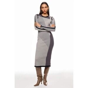 TOCIN x RTR Knit Midi Color Block Dress XS